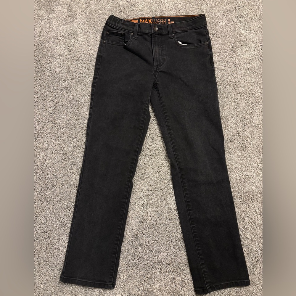 Urban Pipeline MaxWear Big Kids Black Jeans Size 16 Slim